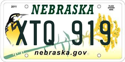NE license plate XTQ919