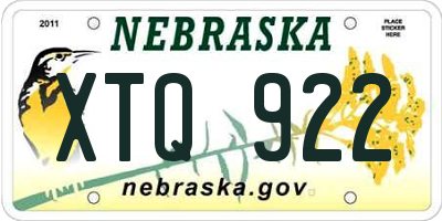NE license plate XTQ922