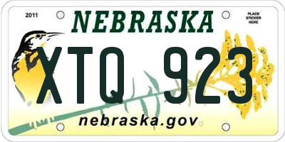 NE license plate XTQ923