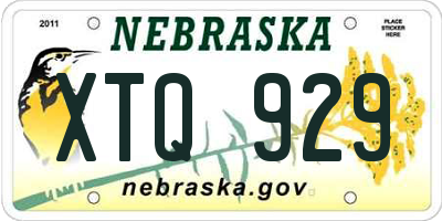 NE license plate XTQ929