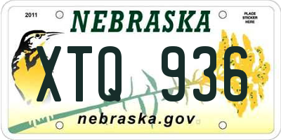 NE license plate XTQ936