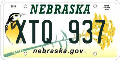 NE license plate XTQ937