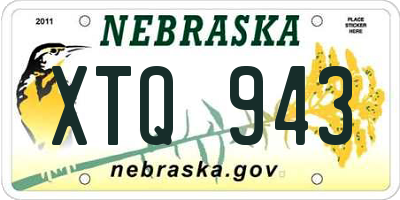 NE license plate XTQ943