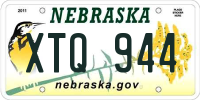 NE license plate XTQ944