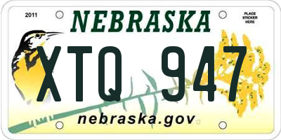 NE license plate XTQ947