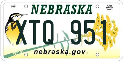 NE license plate XTQ951