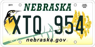 NE license plate XTQ954