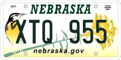 NE license plate XTQ955