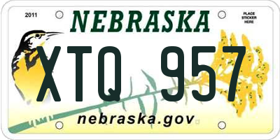 NE license plate XTQ957