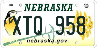 NE license plate XTQ958