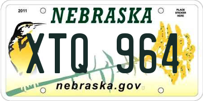 NE license plate XTQ964