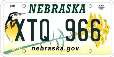 NE license plate XTQ966