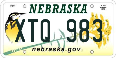 NE license plate XTQ983