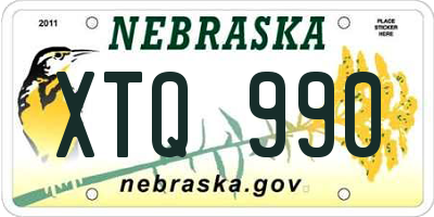 NE license plate XTQ990