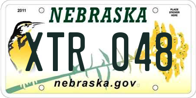 NE license plate XTR048