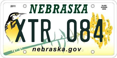 NE license plate XTR084