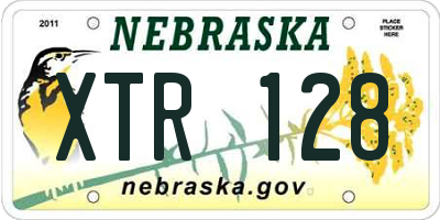 NE license plate XTR128