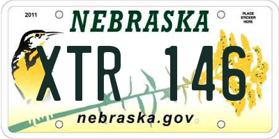 NE license plate XTR146