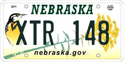NE license plate XTR148