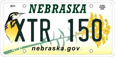 NE license plate XTR150