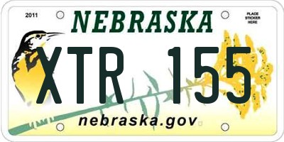 NE license plate XTR155