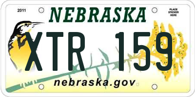 NE license plate XTR159