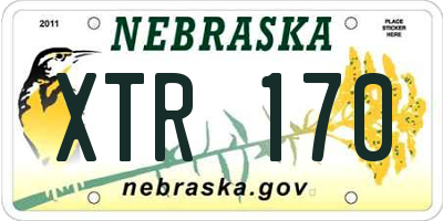 NE license plate XTR170