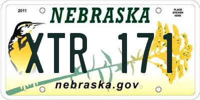 NE license plate XTR171