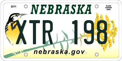 NE license plate XTR198