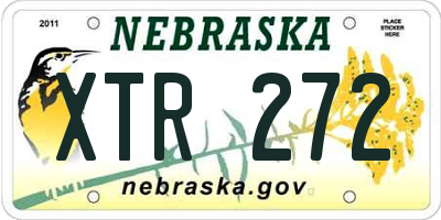 NE license plate XTR272
