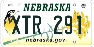 NE license plate XTR291