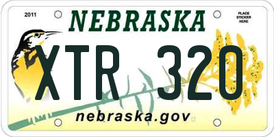 NE license plate XTR320