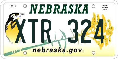 NE license plate XTR324