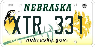 NE license plate XTR331
