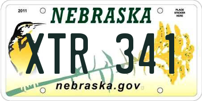 NE license plate XTR341