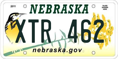 NE license plate XTR462