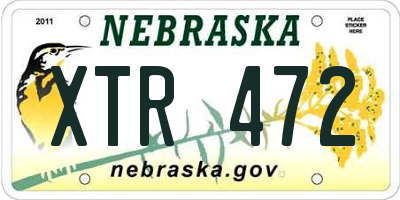 NE license plate XTR472