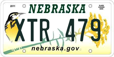 NE license plate XTR479