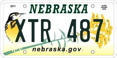 NE license plate XTR487