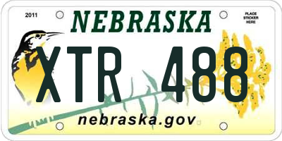 NE license plate XTR488