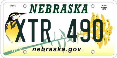 NE license plate XTR490