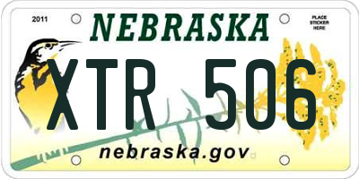NE license plate XTR506