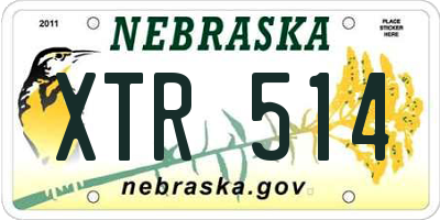 NE license plate XTR514
