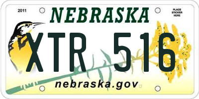 NE license plate XTR516