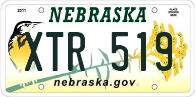 NE license plate XTR519