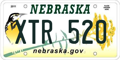 NE license plate XTR520