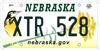 NE license plate XTR528
