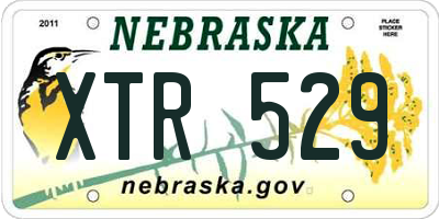 NE license plate XTR529