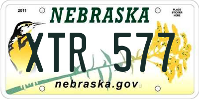 NE license plate XTR577