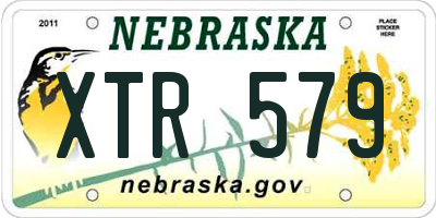NE license plate XTR579